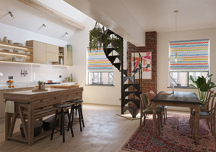 Bohemian, Brights - Twist&Fit Roman Blind - Image 6